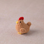 Gehäkeltes Huhn Schlüsselbund, Häkelhenne Plüsch Schlüsselanhänger, Küken Taschenanhänger, Käfig Huhn, 6 cm