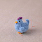 Gehäkeltes Huhn Schlüsselbund, Häkelhenne Plüsch Schlüsselanhänger, Küken Taschenanhänger, Käfig Huhn, 6 cm