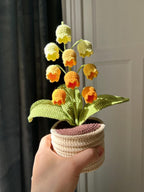 Pot de Muguet en Crochet – Décoration Florale pour Maison et Bureau