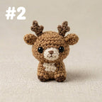 Handgemachter Mini Crochet Tier Schlüsselanhänger - 19 Styles Amigurumi Taschenanhänger - Niedlicher Plüsch Schlüsselanhänger aus Baumwollgarn - 6-7 cm
