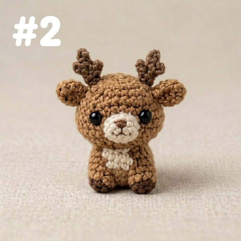 Handgemachter Mini Crochet Tier Schlüsselanhänger - 19 Styles Amigurumi Taschenanhänger - Niedlicher Plüsch Schlüsselanhänger aus Baumwollgarn - 6-7 cm