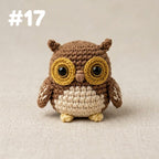 Handgemachter Mini Crochet Tier Schlüsselanhänger - 19 Styles Amigurumi Taschenanhänger - Niedlicher Plüsch Schlüsselanhänger aus Baumwollgarn - 6-7 cm