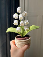 Pot de Muguet en Crochet – Décoration Florale pour Maison et Bureau