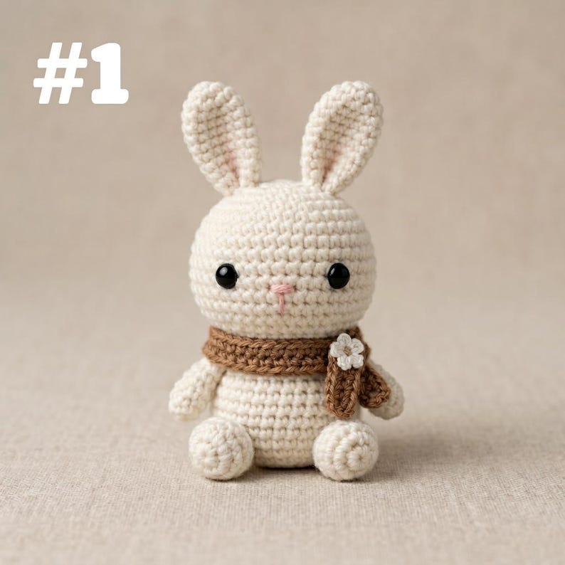 Handgemachter Mini Crochet Tier Schlüsselanhänger - 19 Styles Amigurumi Taschenanhänger - Niedlicher Plüsch Schlüsselanhänger aus Baumwollgarn - 6-7 cm