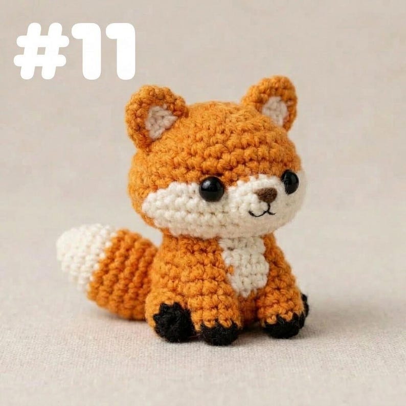 Handgemachter Mini Crochet Tier Schlüsselanhänger - 19 Styles Amigurumi Taschenanhänger - Niedlicher Plüsch Schlüsselanhänger aus Baumwollgarn - 6-7 cm