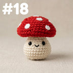 Handgemachter Mini Crochet Tier Schlüsselanhänger - 19 Styles Amigurumi Taschenanhänger - Niedlicher Plüsch Schlüsselanhänger aus Baumwollgarn - 6-7 cm