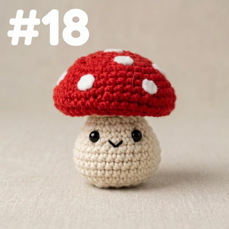 Handgemachter Mini Crochet Tier Schlüsselanhänger - 19 Styles Amigurumi Taschenanhänger - Niedlicher Plüsch Schlüsselanhänger aus Baumwollgarn - 6-7 cm