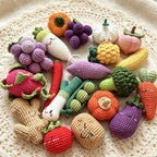 Gehäkelte Obst Gemüse Schlüsselanhänger, Gestrickte Lebensmittel Taschenanhänger, Amigurumi Plüsch Accessoire