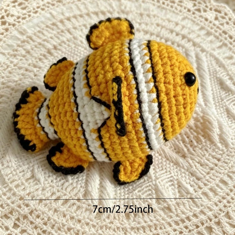 Gehäkelte Meerestiere Schlüsselanhänger, Amigurumi Oktopus Seepferdchen Muschel Taschenanhänger, Handgemacht, Set