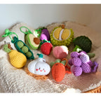 Obst Gemüse Schlüsselanhänger Amigurumi Taschenanhänger Autoaccessoire Handgehäkelt