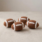 Gehäkelte Sportbälle Set – Fußball, Basketball, Football – Amigurumi Dekoration, 3,5 Zoll