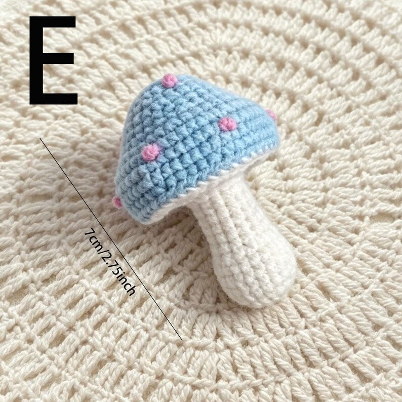 Gehäkelter Pilz Schlüsselanhänger, Amigurumi Fliegenpilz Taschenanhänger, Woodland Fairycore Anhänger