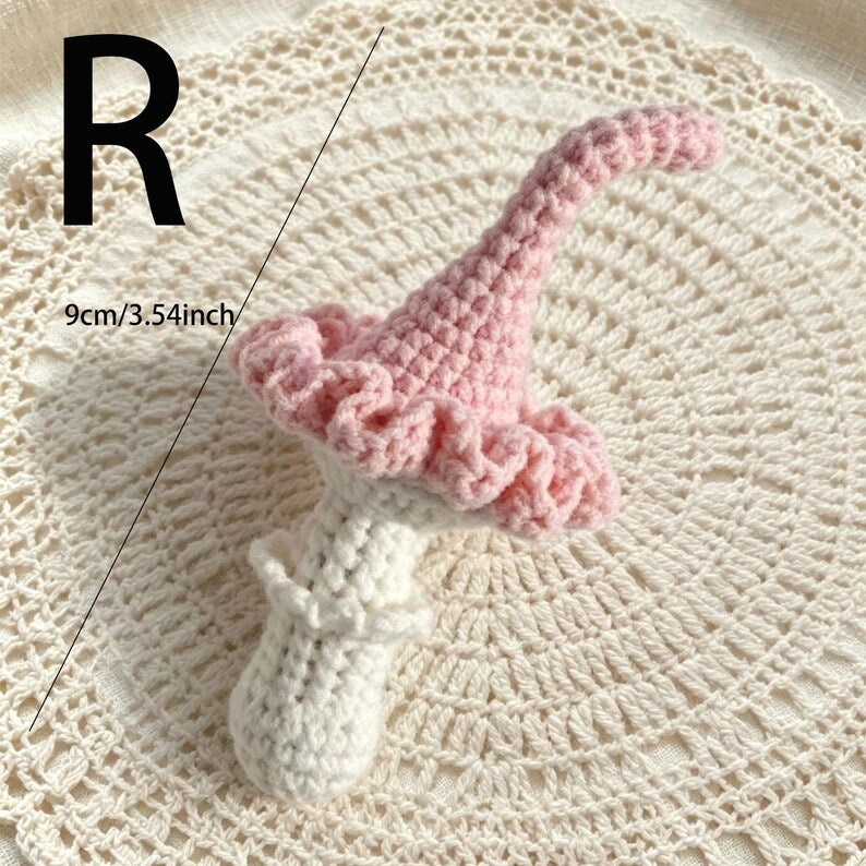 Gehäkelter Pilz Schlüsselanhänger, Amigurumi Fliegenpilz Taschenanhänger, Woodland Fairycore Anhänger