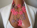 Gelbe Blumen Häkelkette, Türkisch Oya Perlen Lariat, Romantische Sommer Braut Schmuck, Garten Hochzeit Accessoire