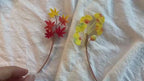 Gehäkelte Ginkgo Brosche & Ahornblatt Brosche Herbst Anstecknadel Handarbeit
