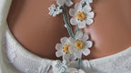 Daisy häkeln lange Halskette, Türkisch Oya Lace Schmuck, Frühlingsstil
