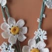 Daisy häkeln lange Halskette, Türkisch Oya Lace Schmuck, Frühlingsstil
