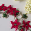 Fuchsia Stern Blume Häkelkette, Türkisch Oya Spitze Sommer Schmuck, Grüne Perlen Lange Lariat